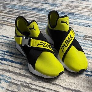 PUMA Kids Sneakers - Neon Yellow and Black